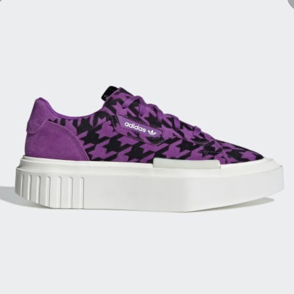 purple platform sneakers